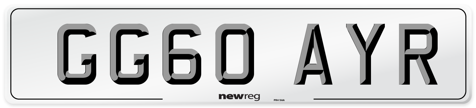 GG60 AYR Number Plate from New Reg